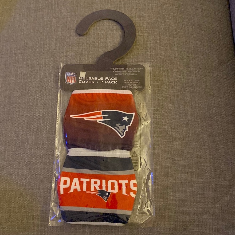 Patriots face mask pack of 2